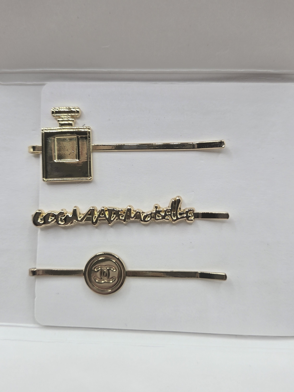 Mademoiselle Goldtone Bobbie Pins Script Hairpin Set - Goldtone Gift Event